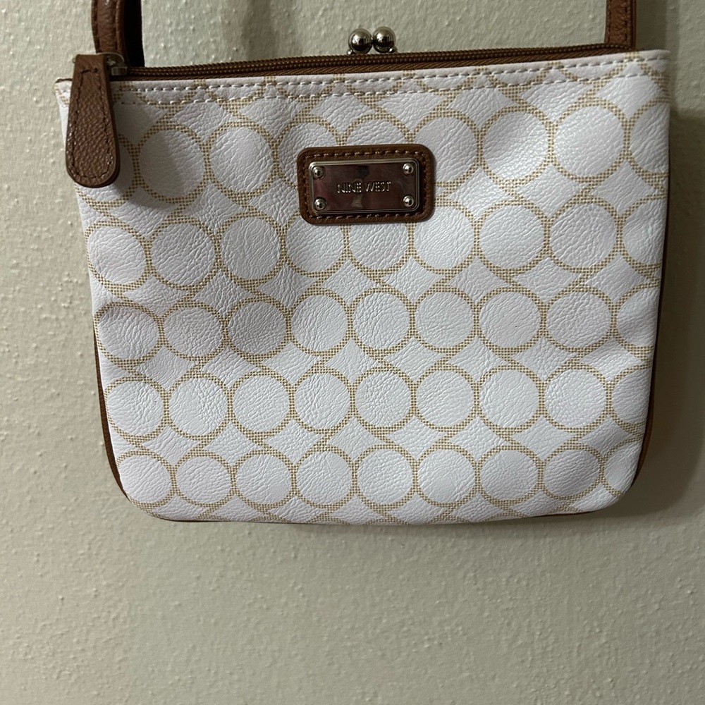 White and beige Crossbody handbag by NineWest - Picture 2 of 12